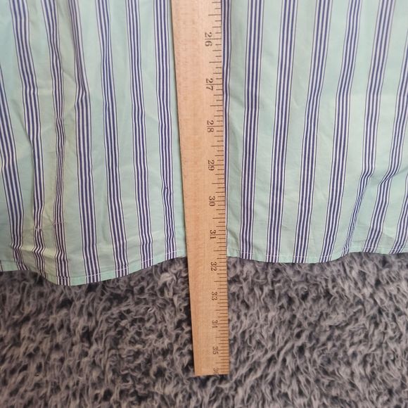 Faconnable Shirt Men Extra Large Blue Stripped Casual Button Down Designed in FR - Picture 8 of 9